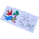 Carte de colorat si desenat, pentru copii, plina de culori vibrante, Birds World, 24 de pagini